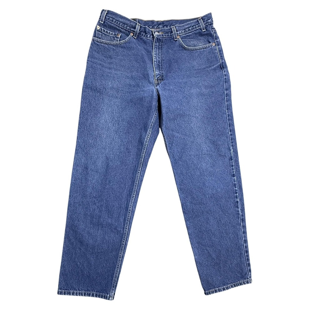 2000 vintage Red tab Levis 550 Jeans Mens 38x32 Blue Medium Wash Leg Denim Pants
